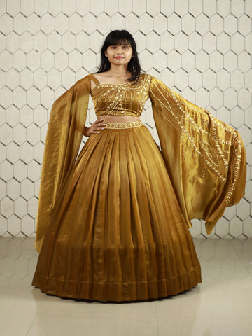 Golden Glow-Elegant Golden Festive Wear
