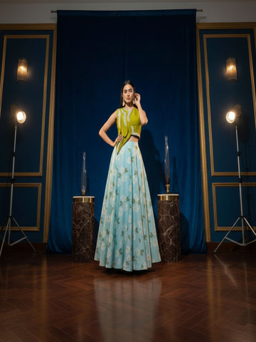 Neelima-Floral Lehenga Set