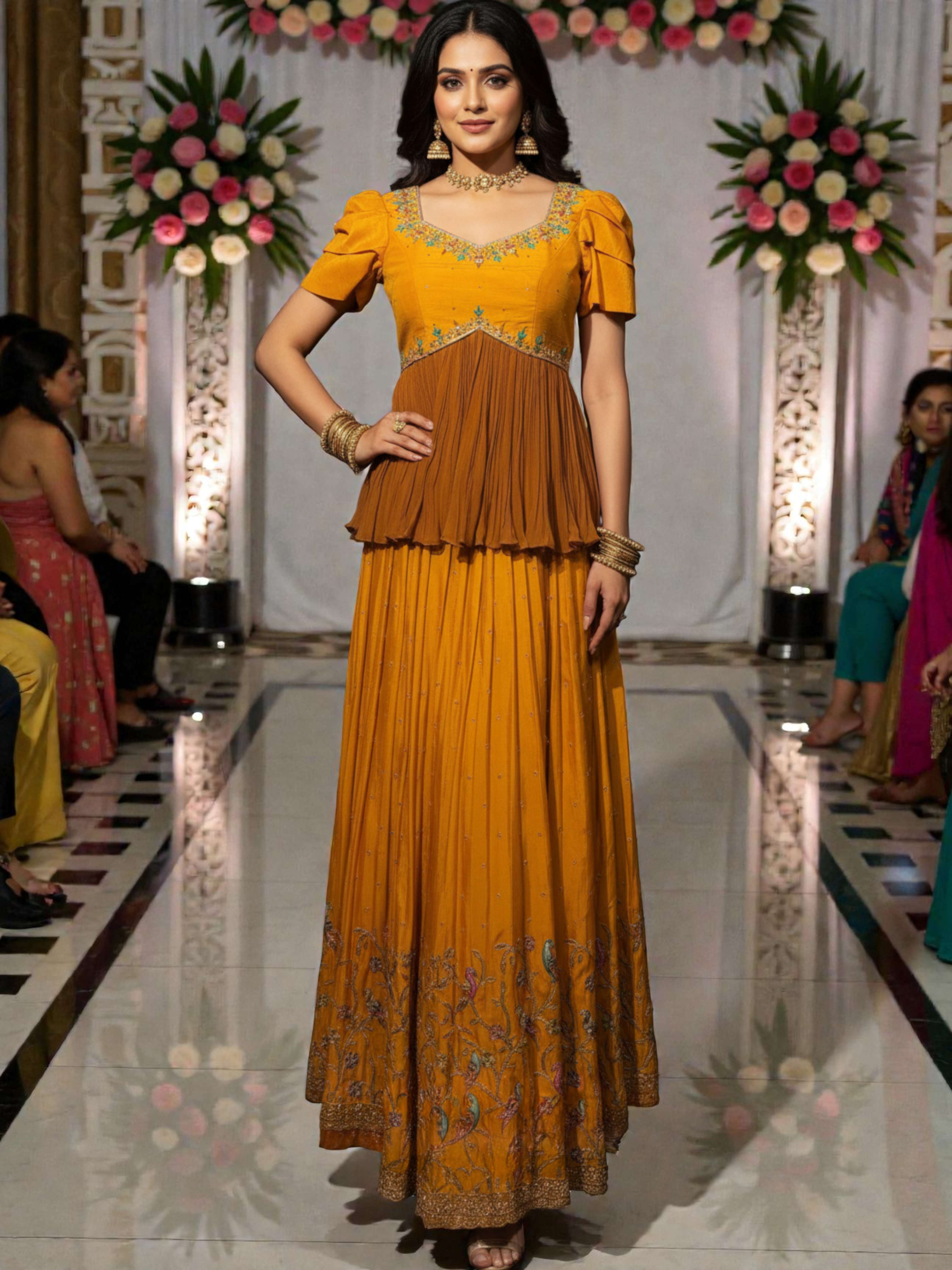 Aamri-Designer Yellow Festive Outfit