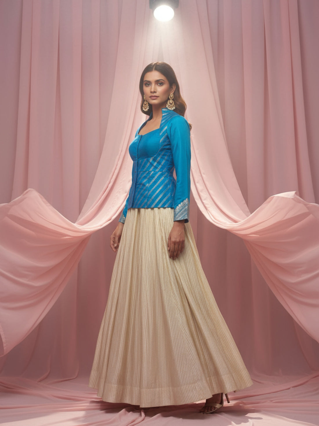 Ocean Mist-Designer Lehenga