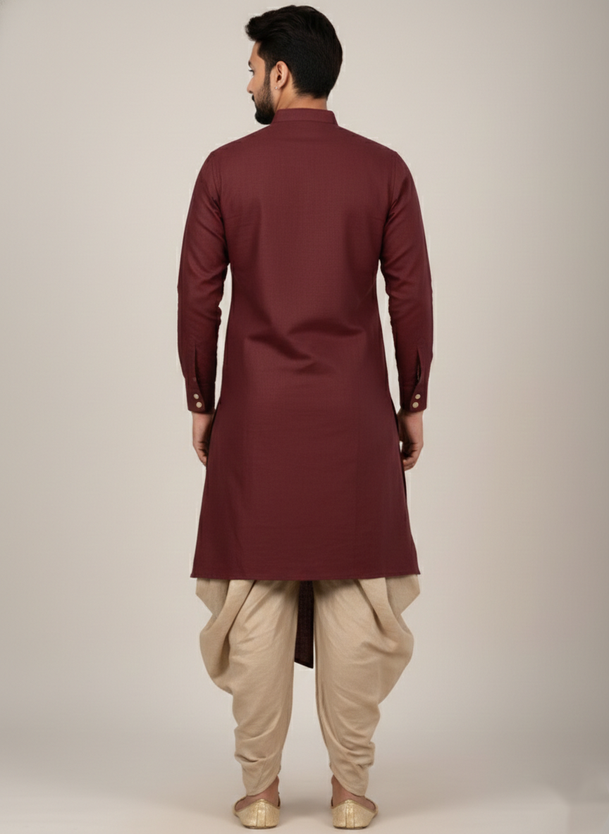 Sultan Veer-Kurta Dhoti Set for Men | Premium Eid Outfit
