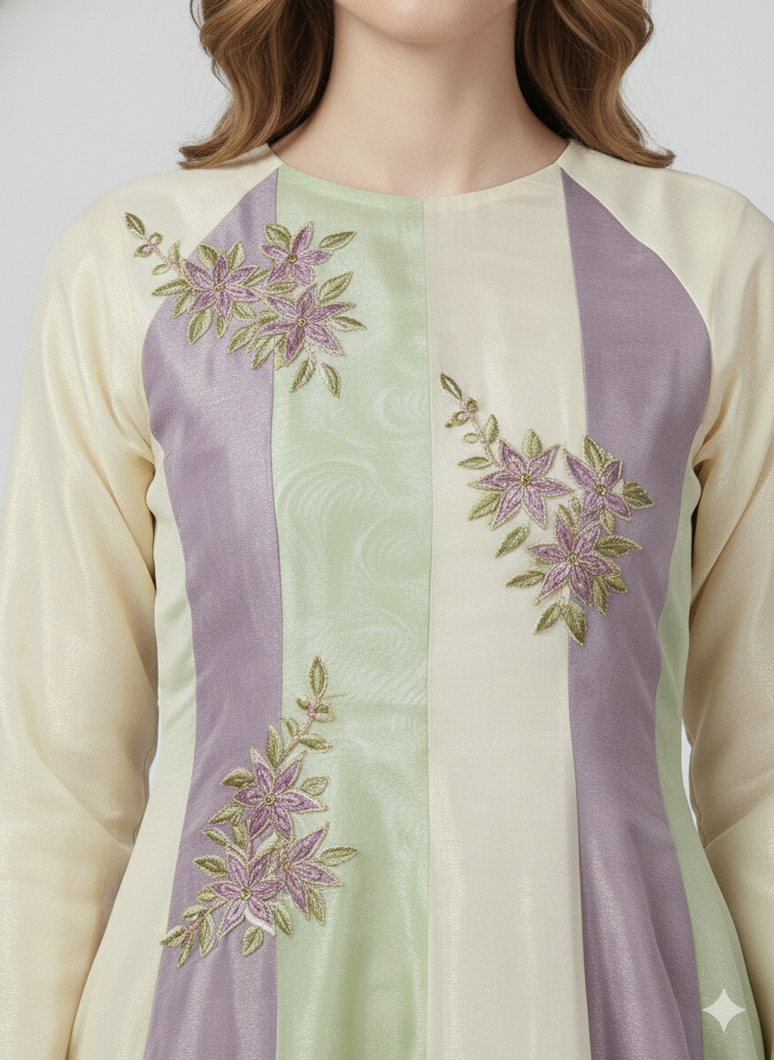 Triple Charm-Pastel Anarkali Gown