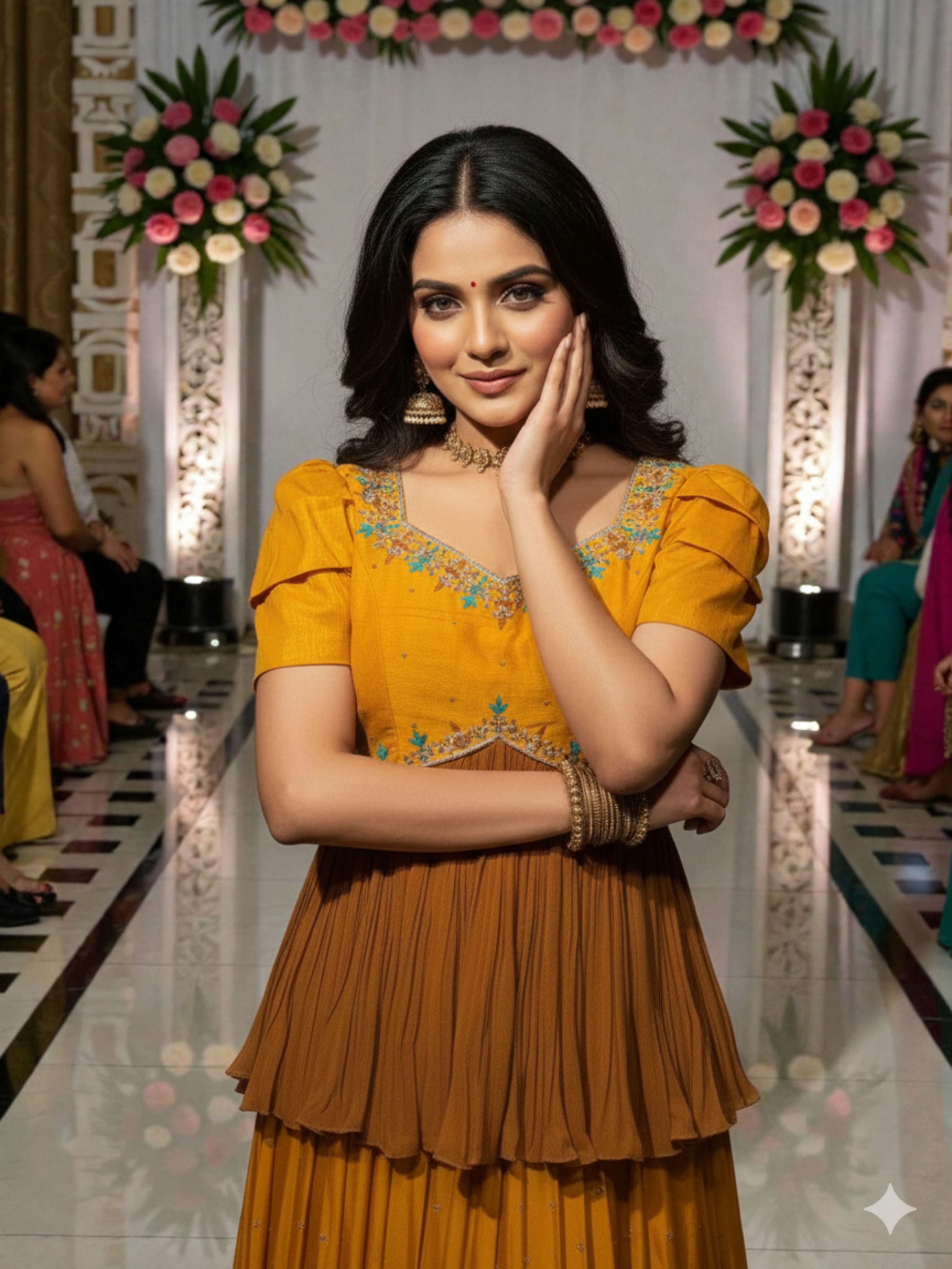 Aamri-Designer Yellow Festive Outfit