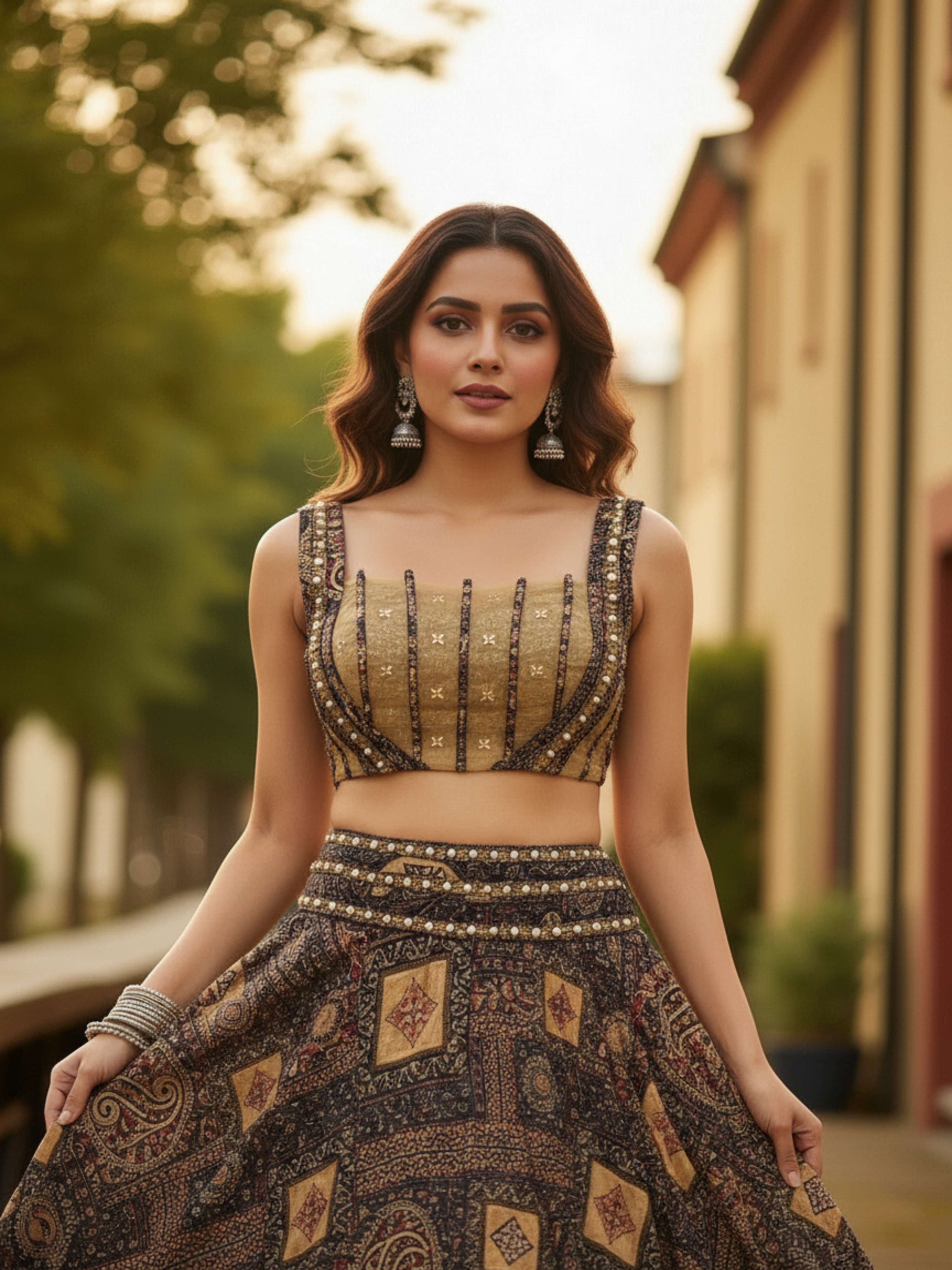 Mridvika-Printed Designer Lehenga
