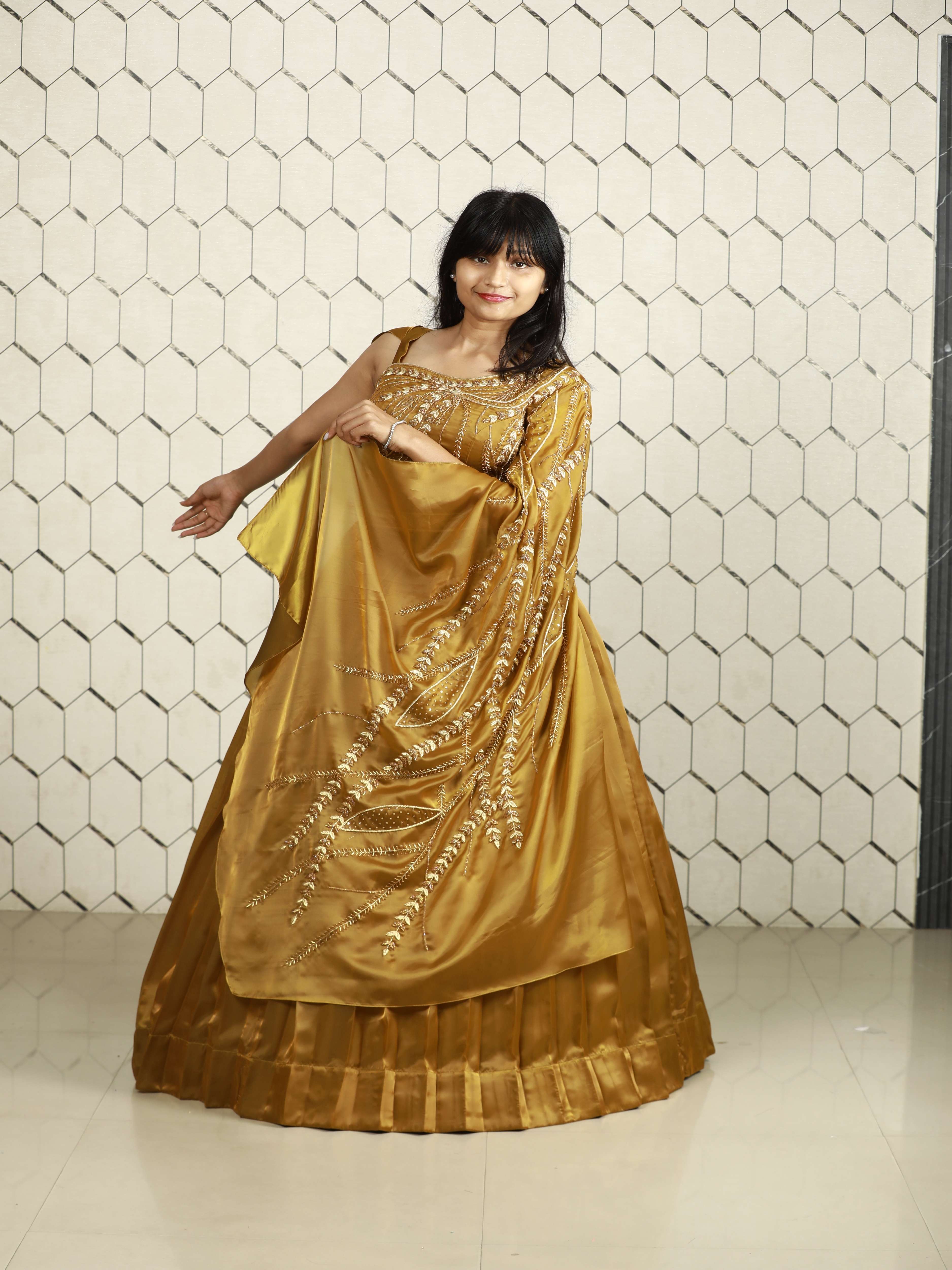 Golden Glow-Elegant Golden Festive Wear