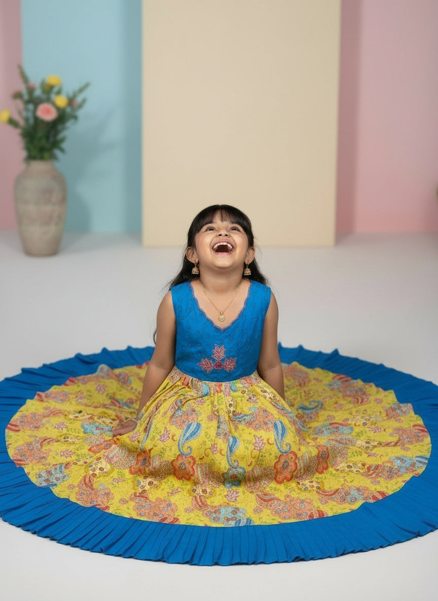 Sunshine Symphony - Festive Longfrock for Girls