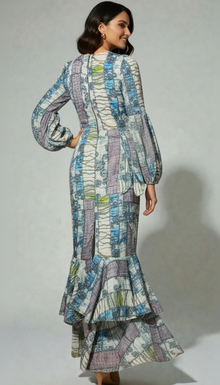 Tie Up Temptation - Printed Tie-Waist Maxi Dress