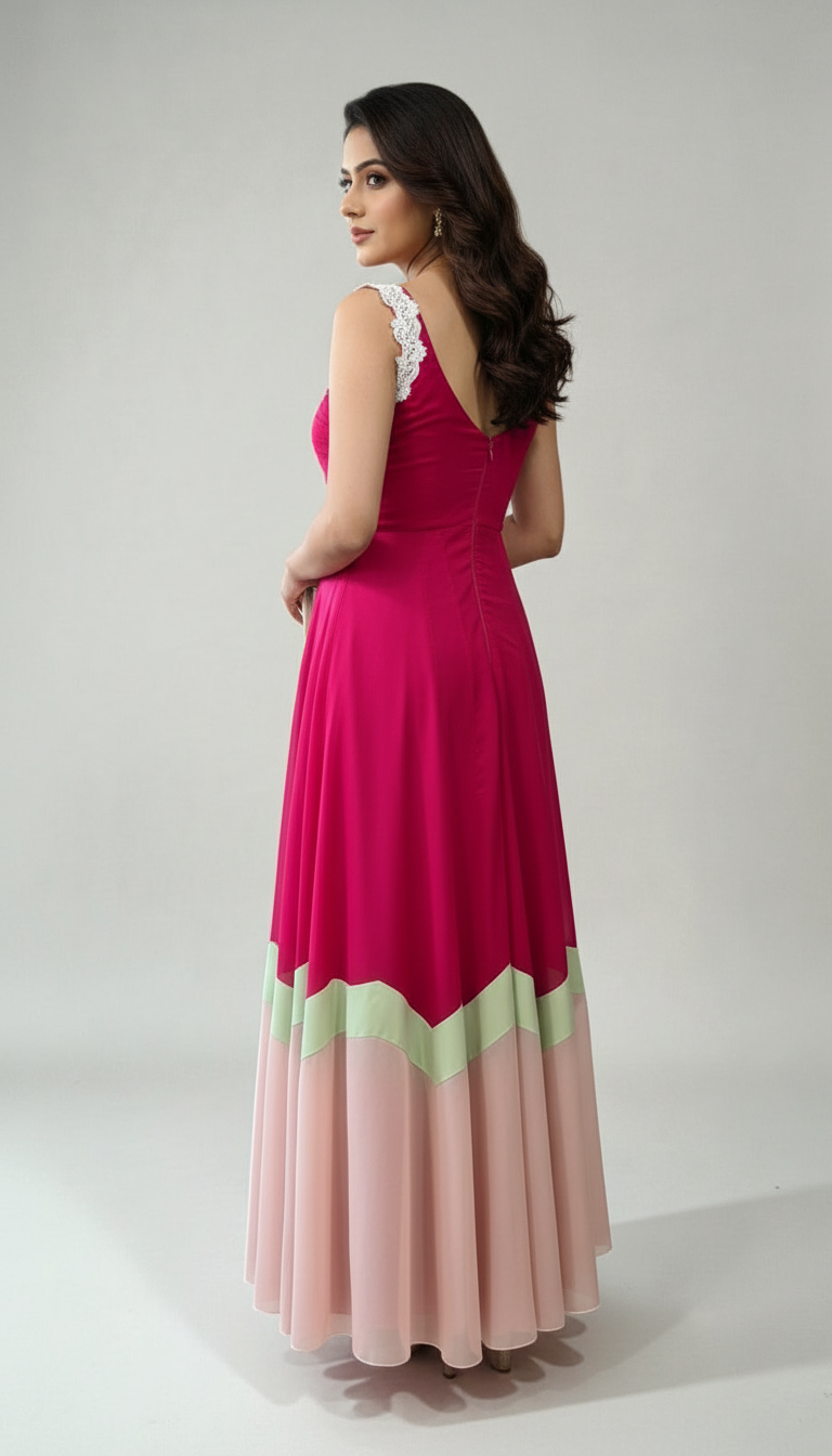 Pink Whisper - Designer Maxi Dress for Women