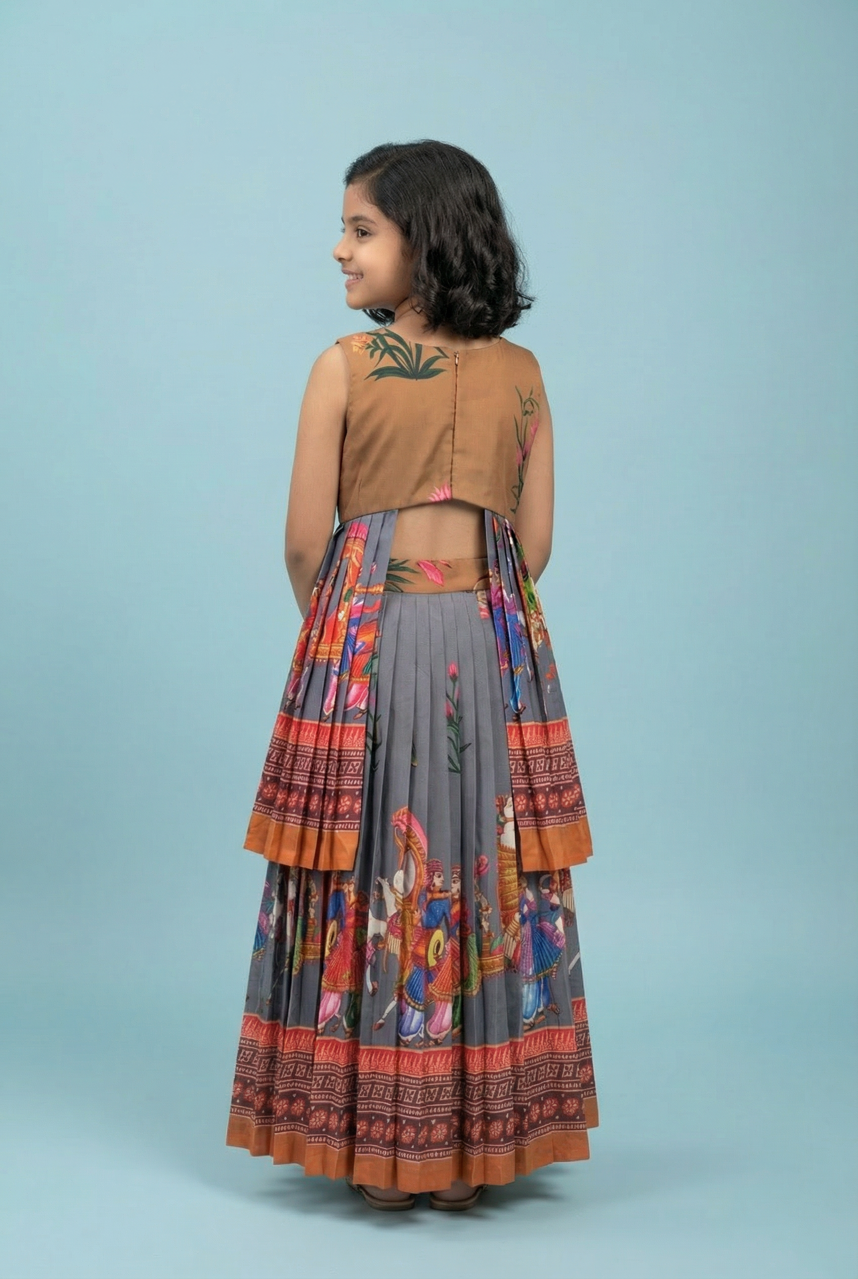 Chitrika - Print lehenga and Croptop set for Girls