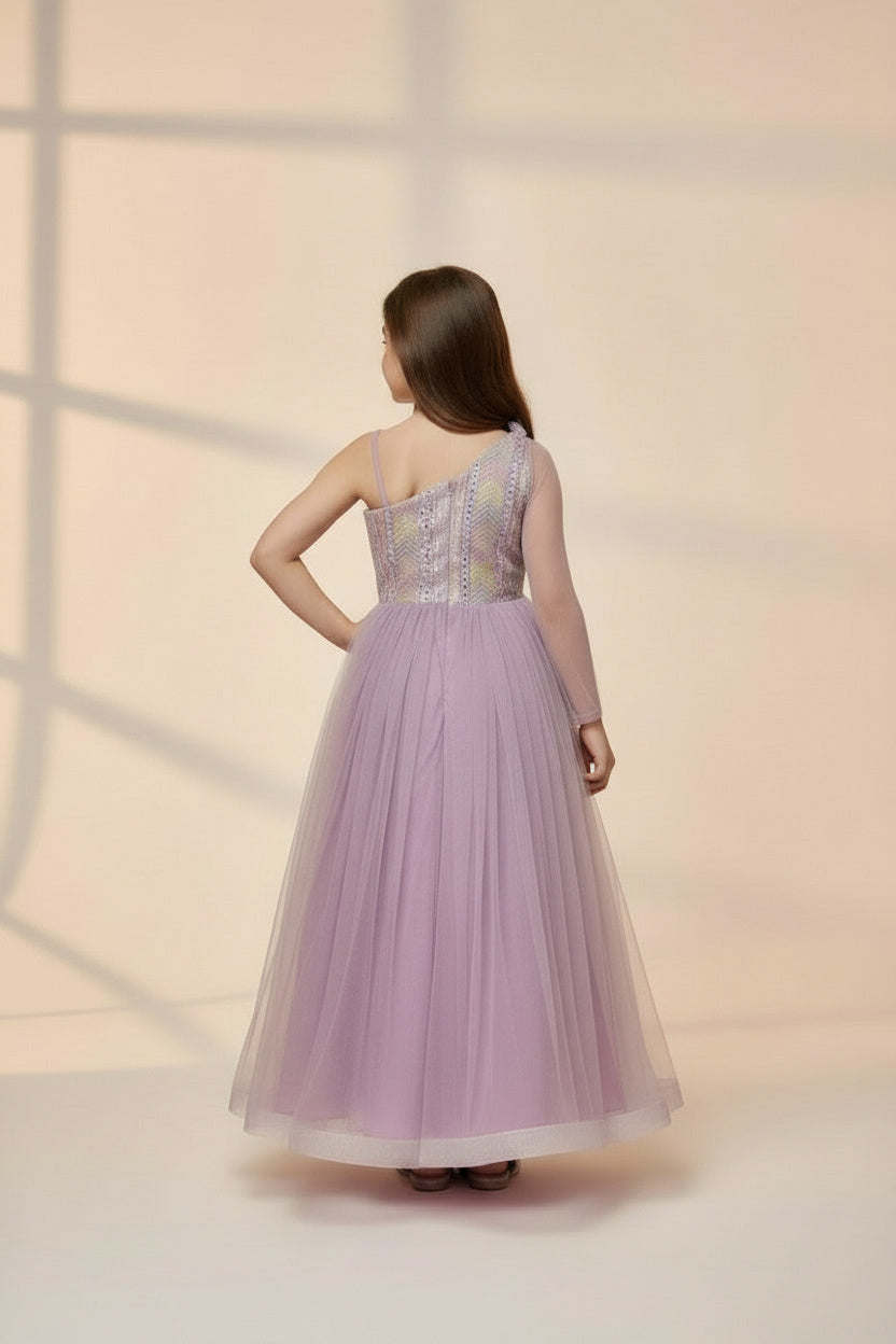 Little Lilac - Off shoulder lavender Tulle frock