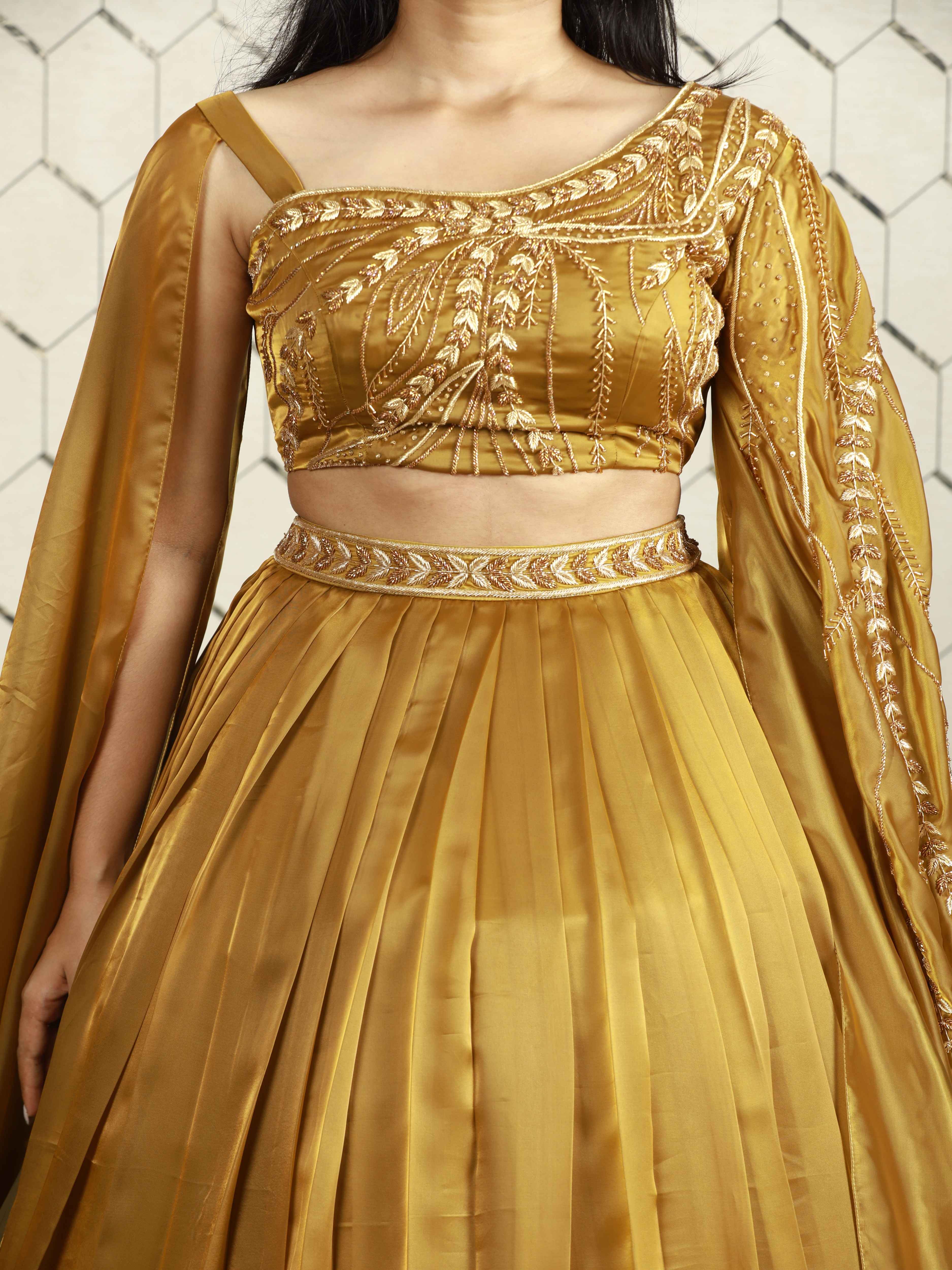 Golden Glow-Elegant Golden Festive Wear