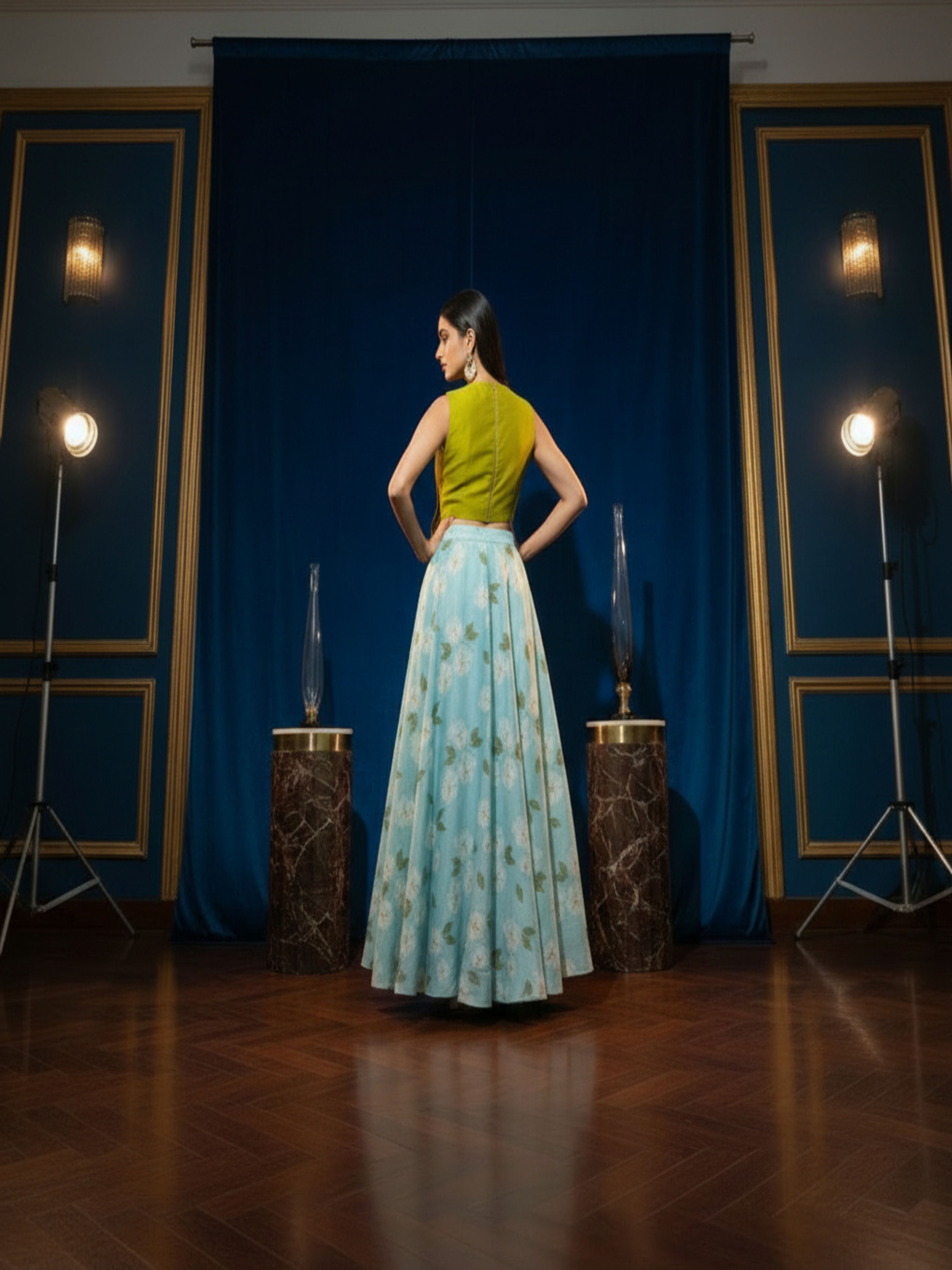 Neelima-Floral Lehenga Set