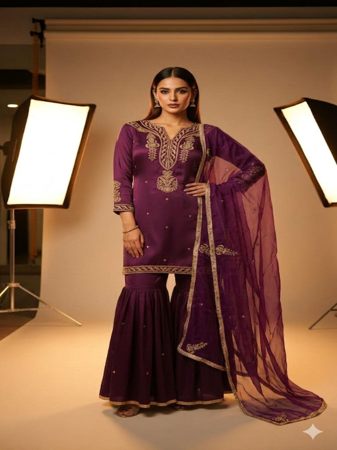 Wine Majesty - Gharara Set