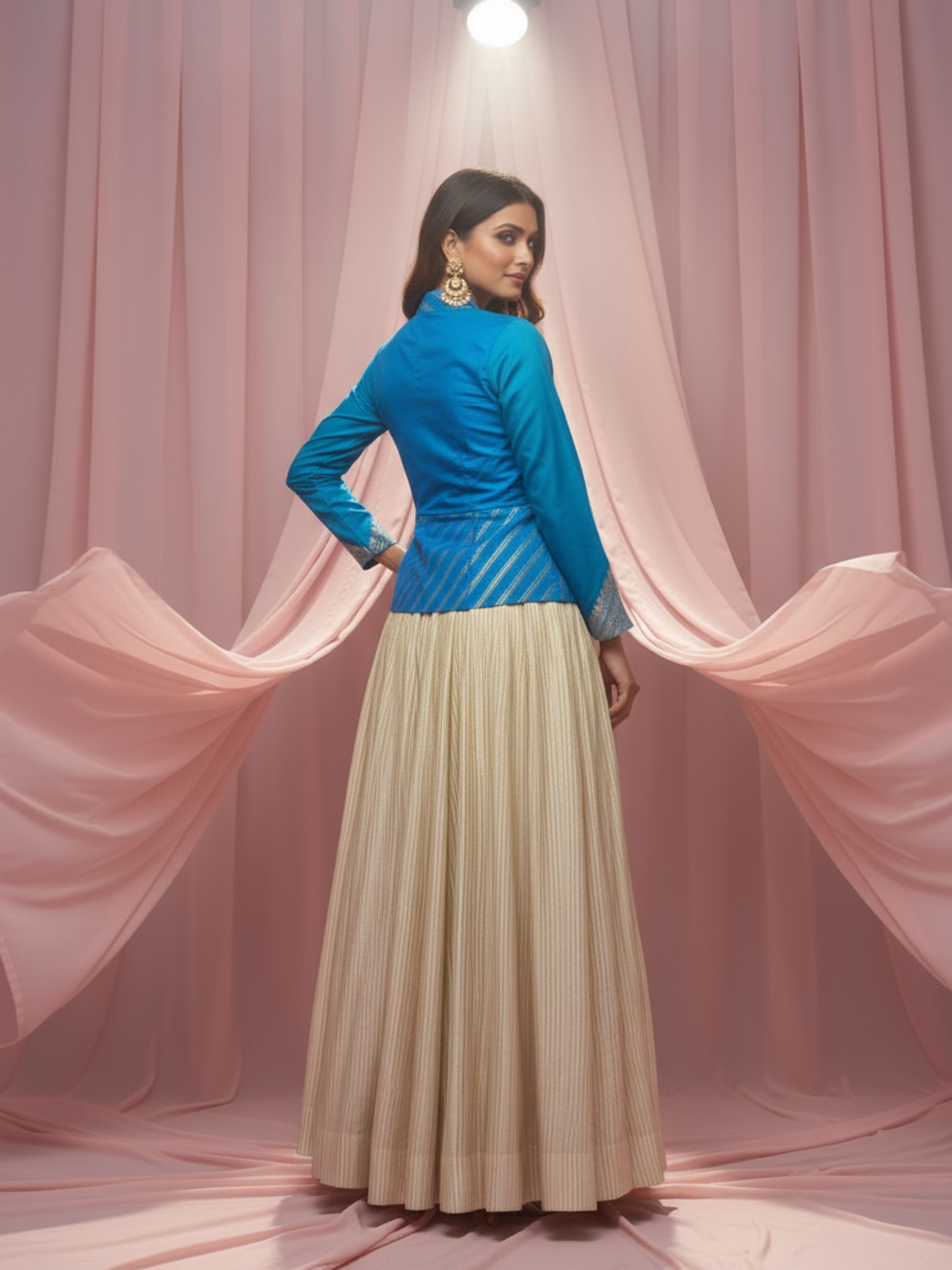 Ocean Mist-Designer Lehenga