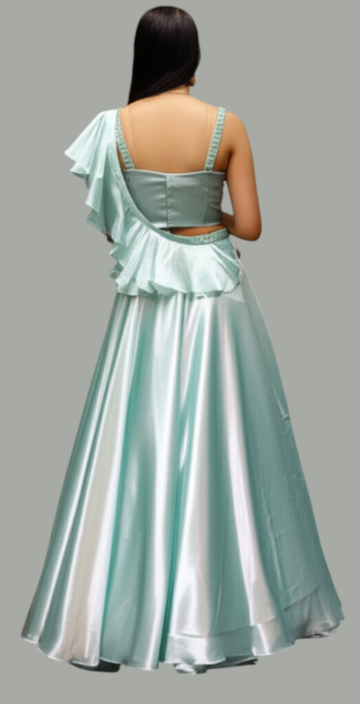 Aanya - Powder Blue Designer Lehenga Set