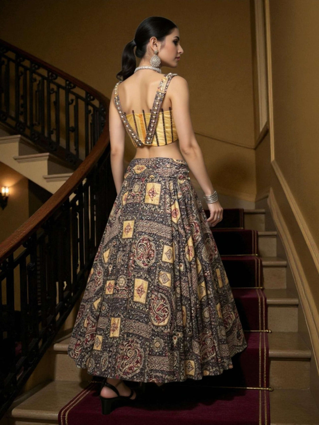 Mridvika-Printed Designer Lehenga