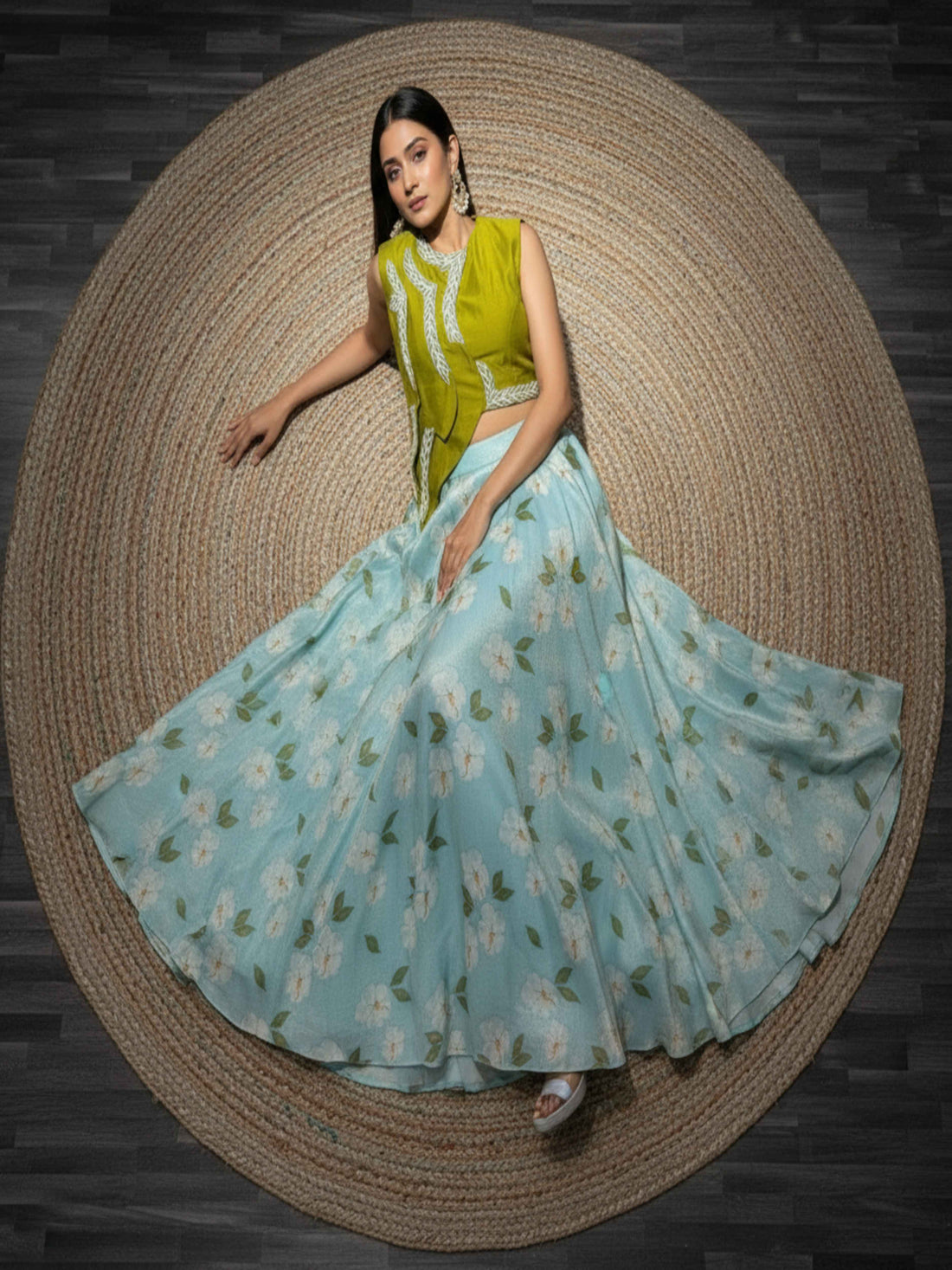 Neelima-Floral Lehenga Set